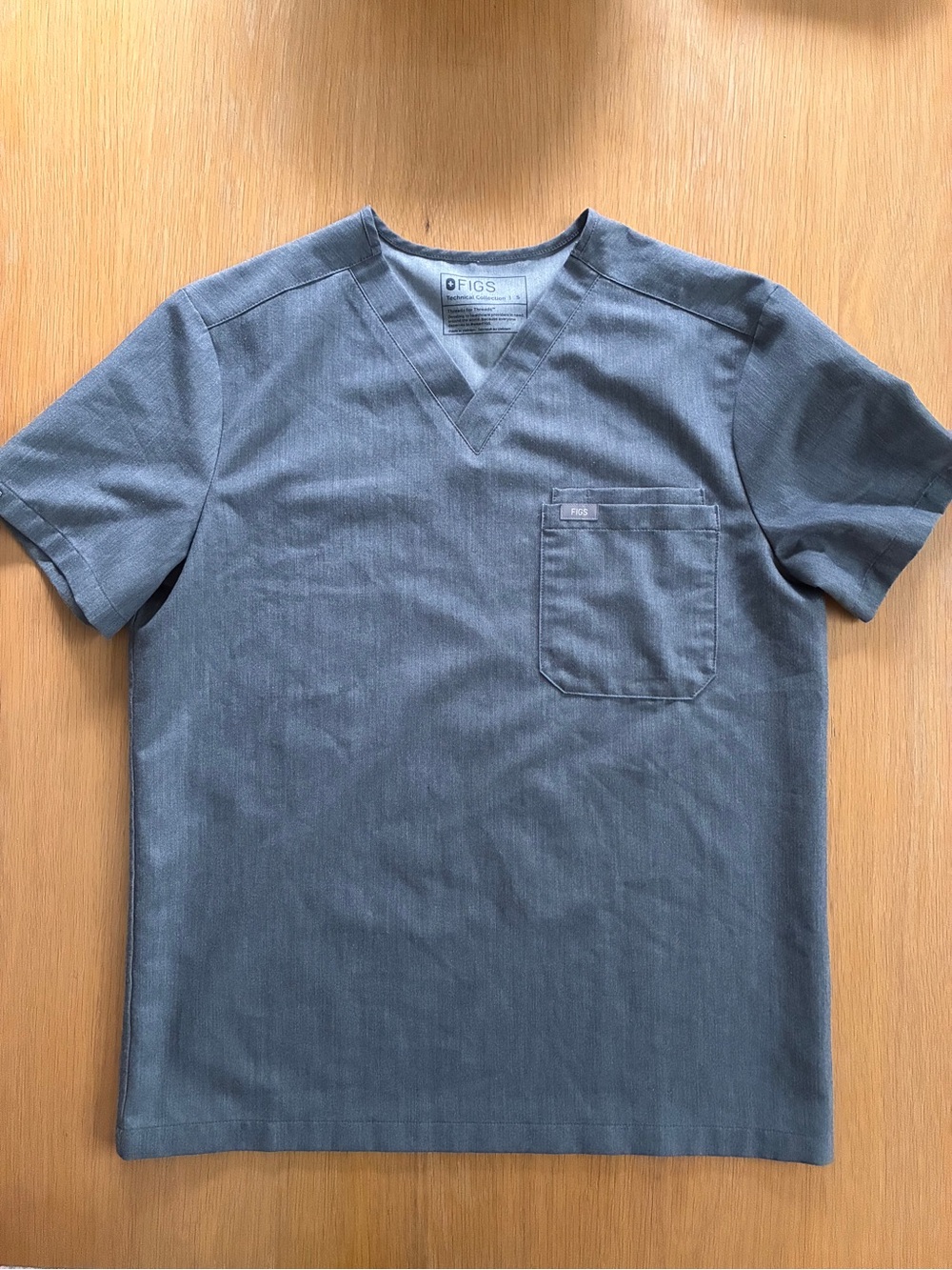 Figs-Gray-Technical Collection-Scrub Top-S